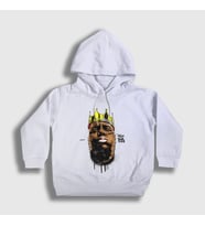 Presmono Unisex Çocuk Beyaz Crown The Notorious BIG Kapüşonlu Sweatshirt 40715tt