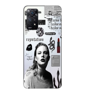 Redmi Note 11 Pro Uyumlu Taylor Swift Desenli Şeffaf Telefon Kılıfı