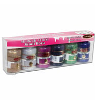 Simli Akrilik Boya Akrili Boya Seti Transparan Simli Boya Seti Artebella Merkür Serisi Simli Boya 50 ml 6' Lı Set ABSMS001 (Karışık)