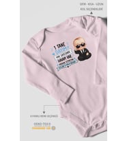Dayıya ve Halaya Özel Uzun Kollu Bebek Body %100 Pamuk