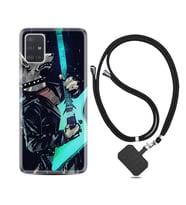 Samsung a71 A72 A73 A7 A9 2018 C7 C9 Kılıf Boyun Askılı Silikon Dog Guitar 1789