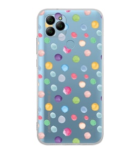 PrintiFy General Mobile  GM 21 ile Uyumlu 1mm Slim Fit Water Color 6 Baskılı Şeffaf  Kılıf