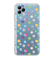 PrintiFy General Mobile  GM 21 ile Uyumlu 1mm Slim Fit Water Color 6 Baskılı Şeffaf  Kılıf