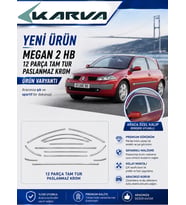 Renault Megane 2 Hb Tamtur Krom Çerçeve 12 Parça