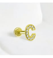 Glorria Altın C Harfi Tragus Piercing