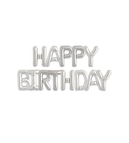 Happy Birthday Yazılı Harf Folyo Balon 16 Inç 40 Cm Gümüş M30