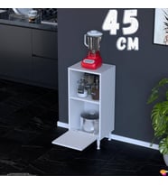 Eliusta Lara 45 cm Kapaklı Çok Amaçlı Mutfak Dolabı Mikrodalga Rafı Ekmeklik Kiler Modülü 45x87x32 cm Beyaz