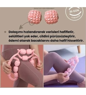 9 Tekerlekli Yoga Fitness Silindiri (Roller) (5343)