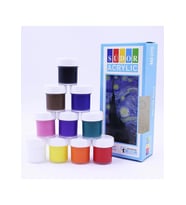 Akrilik Boya 10 Renk 20 ml 1 Paket Akrilik Boya Seti 10 lu Ahşap Tuval Taş Ağaç Boyamalar İçin İdea Boyama Seti (Çok Renkli)
