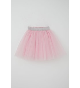 Breeze Kız Çocuk Tütü Etek Beli Sim Detaylı Lastikli 5-10 Yaş, Pembe