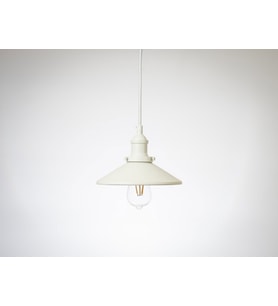 RİOLİGHT RETRO,RUSTİK MUTFAK,ODA,KOLİDOR,CAFELER İÇİN TEKLİ E27 DUYLU METAL SARKIT AVİZE ÇAP:23CM (Beyaz)