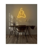 Yoga Yapan İnsan Figürlü Neon Tabela