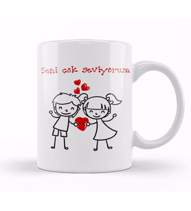 Sevgililer Günü Sevgiliye Hediye 038 Kupa Bardak Porselen