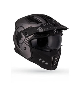 Helix Colonel Mat Siyah-Antrasit Modüler Kask