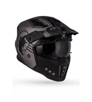 Helix Colonel Mat Siyah-Antrasit Modüler Kask