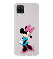Samsung Galaxy A12  Kapak Minnie Mouse Tasarımlı Şeffaf Silikon Kılıf