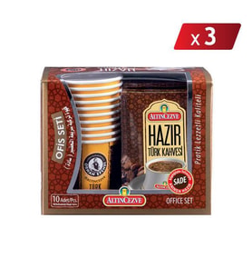Altıncezve Hazır Türk Kahvesi Ofis Seti Sade 10 x 7 Gr - 3LÜ PAKET