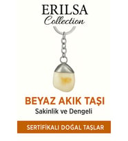 Sertifikalı Beyaz Akik Taşı Anahtarlık – Saflık, Huzur ve Enerji Dengeleyici Taş (Çok Renkli)