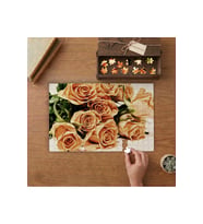 Çiçek Buketi Tasarımı 240 parça Ahşap Puzzle Ahşap Kutuda MP01981