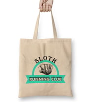 Sloth Running Club Cute & Funny Sloth Lover Bez Çanta Uzun Saplı