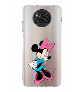 Xiaomi  Poco X3 Pro  Kamera Korumalı Kapak Minnie Mouse Tasarımlı Şeffaf  Kılıf