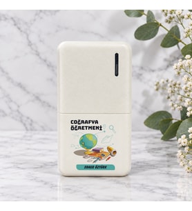 Coğrafya Öğretmenine İsme Özel Powerbank