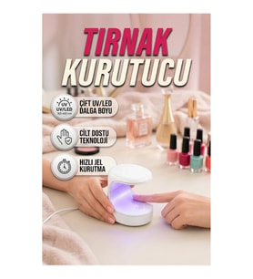UVLED Tırnak Kurutucu 365-405 nm Çift Dalga Boylu Cilt Dostu Jel Oje Kurutma Cihazı