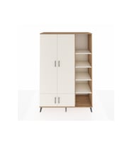 Hyperion Gardrop 6 Raflı 4 Kapaklı Tek Askılı 132x44x195 Çam-Aytaşı