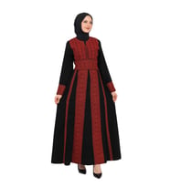 Zaytoon® Women’s Thobe Dress with Traditional Palestinian Embroidery C100001 (Kırmızı)