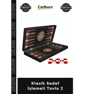 Özel Üretim Hediyelik Geleneksel Ahşap Oyun Seti Klasik Sedef İşlemeli Tavla 2