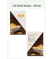 Euwue Dijital Çift Yönlü Baskılı 300 gr. Kuşe Kartvizit - 100 Ad. (Kahverengi-Beyaz)