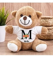 Kişiye Özel Baş Harf Ve İsim Baskılı Peluş Ayıcık