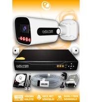 Elitcam 1 Kameralı Zebra 1 Dış Kamera Set 500 GB 5 MP Full HD Gece Görüşlü Güvenlik Kamerası Sistemi