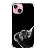 PrintiFy Apple iPhone 15 Plus Uyumlu Köpek 1 Baskılı Şeffaf Köşe Korumalı Antişok Kılıf