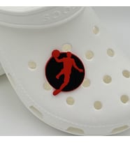 Terlik Süsü ve Aksesuarı , Çanta Süsü – Renkli Jibbitz Jordn Basket Görselli Figür Aksesuarı (Kırmızı-Siyah)