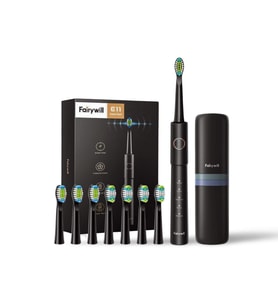 Fairywill E11 Sonic Şarj Edilebilir Diş Fırçası 5 Farklı Temizleme Modu + 8 Yedek Başlıklı Seyahat Kiti