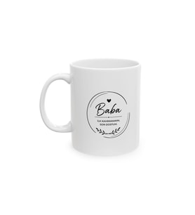 Baba İlk Kahramanım Son Dostum Yazılı Porselen Kupa Babaya Hediye 330 ml Seramik Kahve Kupası Babalar Günü Hediyesi KF10072615