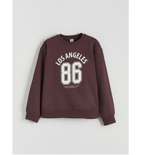 LCW Kids Mürdüm Los Angeles Baskılı Kız Çocuk Kalın Sweatshirt