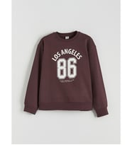 LCW Kids Mürdüm Los Angeles Baskılı Kız Çocuk Kalın Sweatshirt