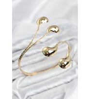 Pazu Bileklik Gold Renk Pirinç Damla Model