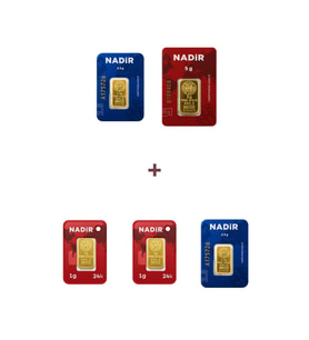 Nadir Gold 24 Ayar 12 Gram Altın (1 Ad 5 Gram Altın + 2 Ad 2,5 Gram Altın + 2 Ad 1 Gram Altın )