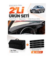 e-biz MERCEDES W201 E-CLASS 190-190E (1982-1993) Uyumlu Torpido + Tay Tüyü Çanta - Siyah - MB003