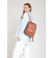 Koala Nakışlı Etnik Otantik Bohem Desenli Sırt Çantası Günlük Seyahat Kullanım (Beyaz - Beyaz)