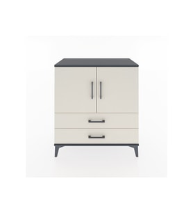 Hyperion Şifonyer 3 Raflı 2 Çekmeceli 2 Kapaklı 88x44x96 Antrasit-Aytaşı
