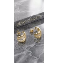Zirkon Taşlı Xuping Özel Seri Gold Renkli Bayan Küpe