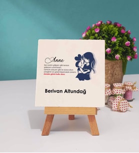 Anneler Günü Hediyesi Anneye Hediye - 4 - Dekoratif Taş Baskı