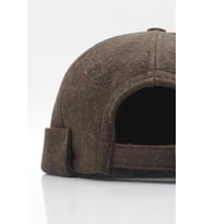 Kışlık Yeni Stil Yün Retro Hip-Hop Docker Şapka Kahve (Kahverengi Koyu)