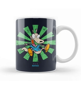Rocko's Modern Life Retro Japanese Kupa Bardak Porselen