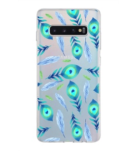 PrintiFy Samsung Galaxy S10 Plus ile Uyumlu 1mm Slim Fit Nazar Boncuğu 3 Baskılı Şeffaf  Kılıf