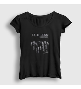 Presmono Kadın Siyah Insomnia Maxi Jazz Faithless T-Shirt 458773tt